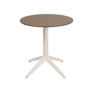 Стіл QUATRO FOLD ø 70 WHITE-TAUPE
